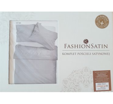 Pościel satynowa Jednobarwna -  Fashion Satin - Biały -  220x200 w pudełku   White - na prezent