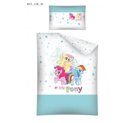 Pościel dla dzieci z bawełny do łóżeczka -  My Little Pony - 100x135 +60x40 -  Kucyki Pony mlp 36 b
