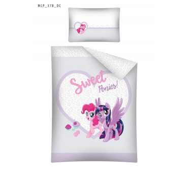 Pościel dla dzieci z bawełny do łóżeczka -  My Little Pony - 100x135 +60x40 -  Kucyki Pony mlp 37 b