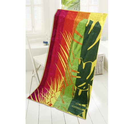 Ręcznik - plażowy - 85x170 cm - kąpielowy - Flora - Greno