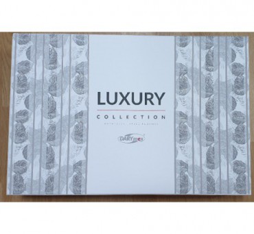 Pościel z satyny bawełnianej - 160x200 - Beluga Ecru - Luxury Exclusive w pudełku na prezent