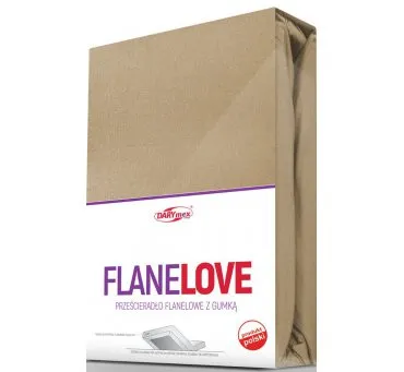 Prześcieradło flanelowe - 220x210  - beżowe -  bez gumki - Beż