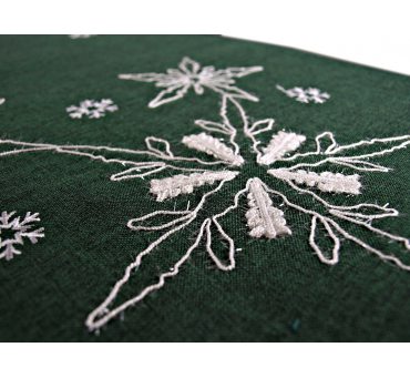 Bieżnik świąteczny  - Zielony, biała gwiazda  - 40x 85- 1878  boże narodzenie