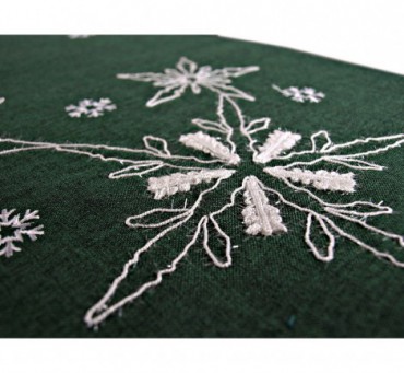 Bieżnik świąteczny  - zielony, biała gwiazda  - 55x120 - 1878  boże narodzenie  szal
