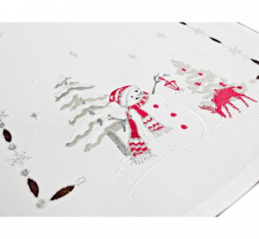 Bieżnik świąteczny - bałwanek - 30 x 45 cm int 181243  boże narodzenie