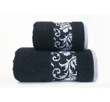 Ręcznik Glamour -  50x90 - Ciemny Popiel - mikrobawełna Greno