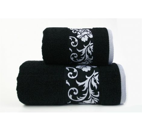 Ręcznik Glamour -  50x90 - Czarny - mikrobawełna Greno