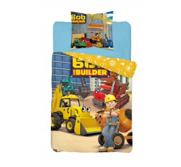 Pościel z bawełny dla dzieci - Bob Budowniczy - 160x200 +70x80 - Bob 008