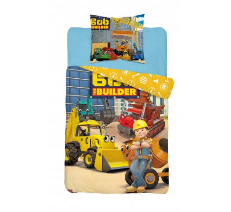 Pościel z bawełny dla dzieci - Bob Budowniczy - 140x200 +70x80 - Bob 008