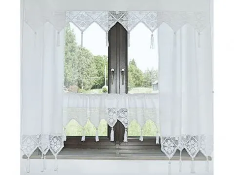 Zasłona 150x60 - Village - Biały -  Firana  243 biała