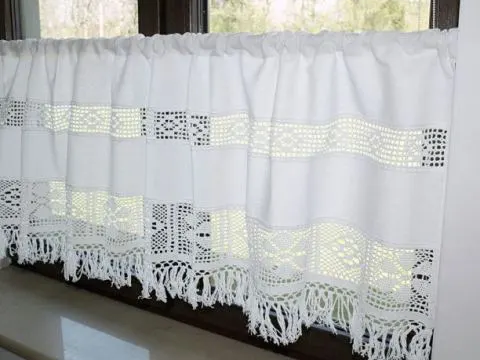 Zazdrostka 50x150 Arkadia - Biały - firana   1547  biała