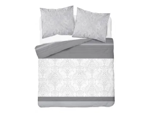 Pościel z flaneli - 220x200 - 2874 H srebrny ornament Detexpol