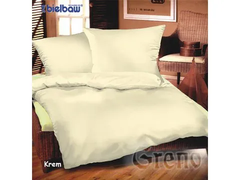 Komplet pościeli Bielbaw Jednobarwna Krem 160x200 greno