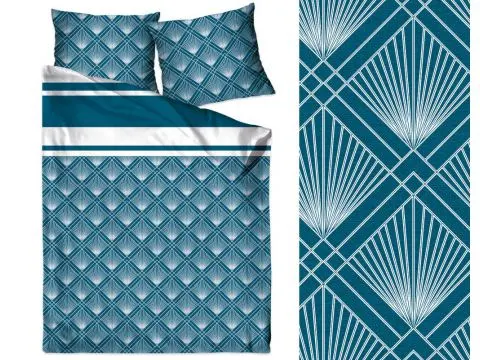 Pościel z satyny bawełnianej - 220x200 + 2/70x80 - Diamond -  Greno Gold Line