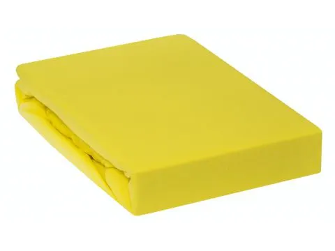 Prześcieradło Jersey z gumką cytrynowe 120x200    026