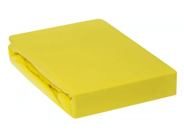Prześcieradło Jersey z gumką cytrynowe 120x200    026