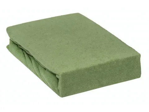Prześcieradło Frotte z gumką 140x200 Ciemna Oliwka  032
