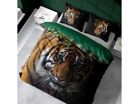Pościel bawełniana 160x200 3932 A tygrys bengalski Nature Holland  holenderska 3D