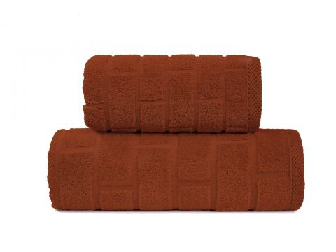 Ręcznik Brick - spalony karmel 50x90 jednobarwny Greno