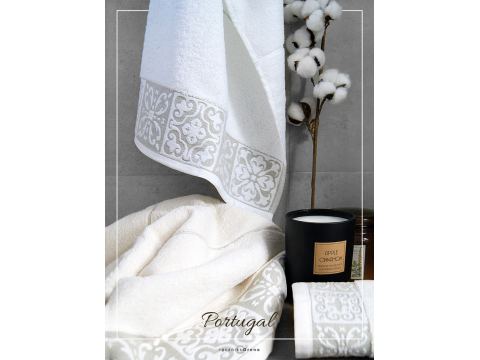 Ręcznik Portugal 50x90 biały jednobarwny Greno portugalski