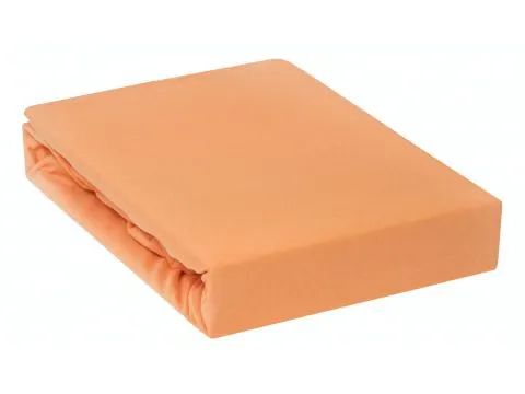 Prześcieradło Jersey z gumką łosoś 120x200    001