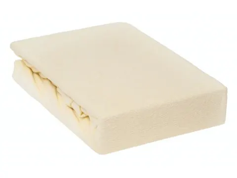 Prześcieradło Frotte z gumką krem jasny  220x200     007