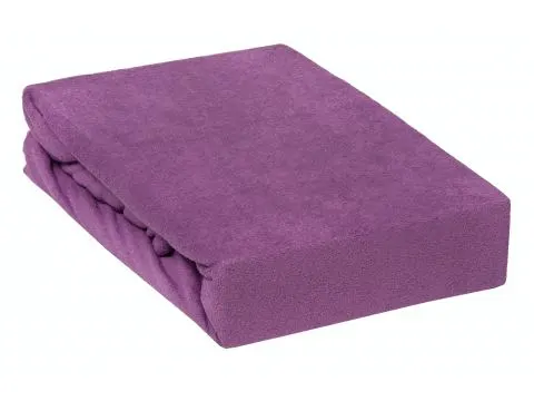 Prześcieradło Frotte z gumką fioletowe  220x200      008 fiolet