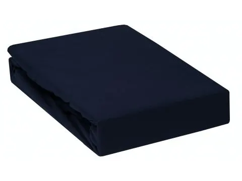 Prześcieradło Jersey z gumką granatowe  120x200   009 granat