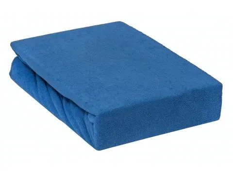 Prześcieradło Frotte z gumką szafirowe 220x200   010