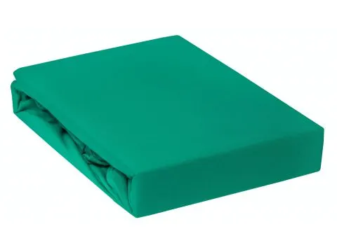 Prześcieradło Jersey z gumką zielone butelkowe 120x200     011