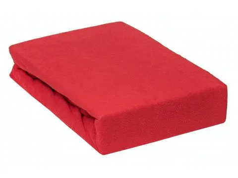 Prześcieradło Frotte z gumką czerwone 220x200    016