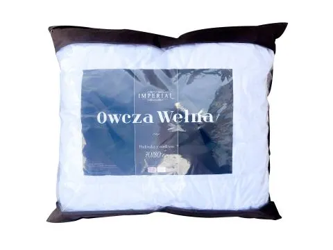 Poduszka - Imperial Owcza Wełna - wełniana  70x80  AMW z zamkiem
