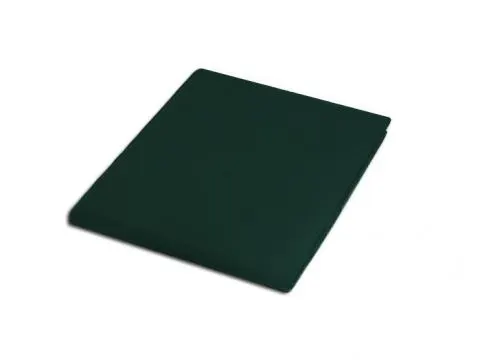 Prześcieradło satynowe 220x200 zieleń butelkowa bez gumki 036