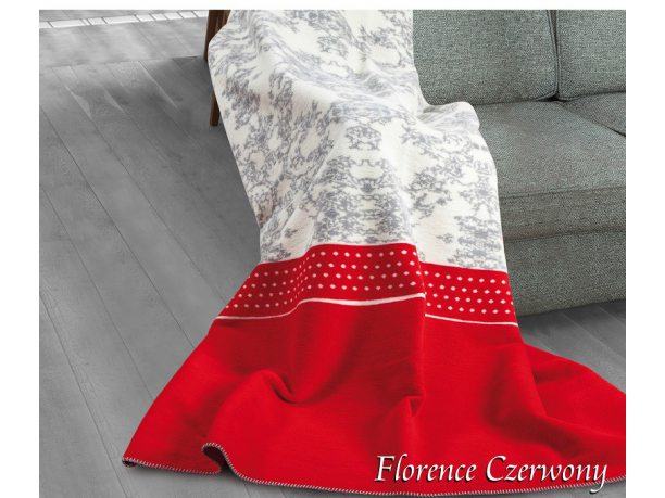 Koc Glamour Florence Czerwony 150x200