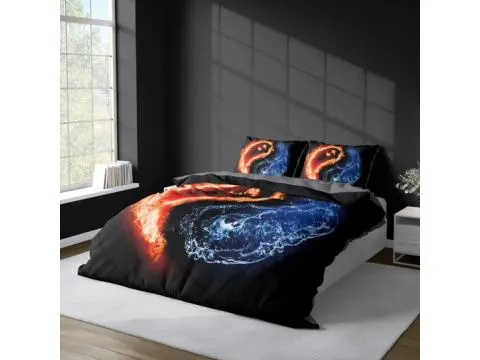 Pościel satynowa 160x200 +2/70x80 z mikrowłókna magic collection 4221 a 3D  serce