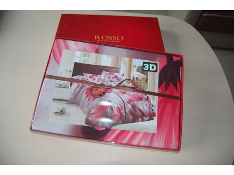 Komplet pościeli satynowej 220x200 Rosso 3D - Niedźwiedź -015