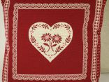 Poszewka dekoracyjna gobelinowa serce czerwone nr 33  SlodkieSny  45x45 cm gobelin