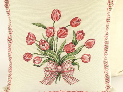 Poszewka dekoracyjna gobelinowa  nr. 11 SlodkieSny  45x45 cm gobelin tulipany
