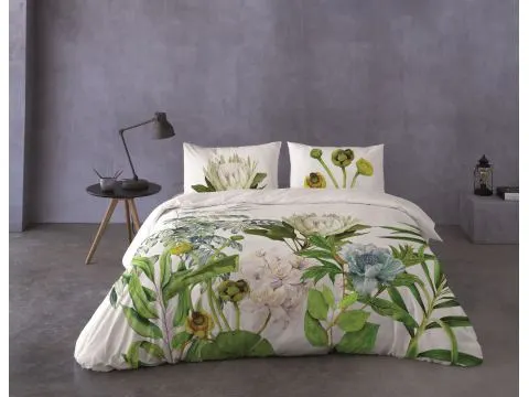 Pościel satynowo – bawełniana 160x200 +2/70x80 kwiaty  satyna prestige 09