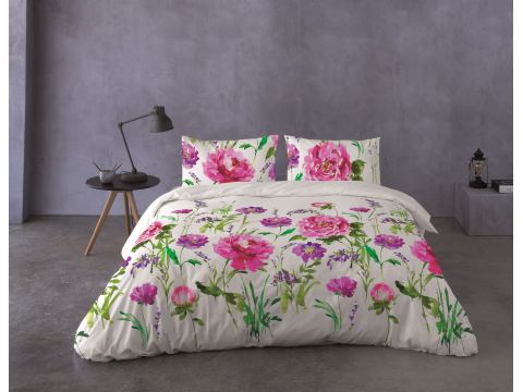 Pościel satynowo – bawełniana 160x200 +2/70x80 łączka satyna prestige 05