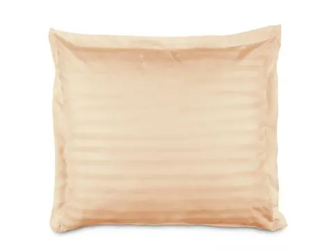 Poszewka bambusowa 70x80 cm satyna bawełniana Stripe paski beżowe z listwą