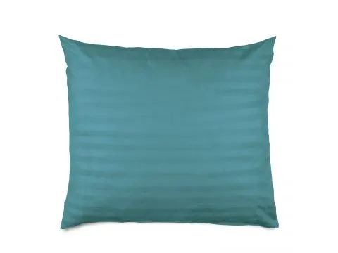 Poszewka bambusowa 50x60 cm satyna bawełniana Stripe turkus morski paski turkusowe
