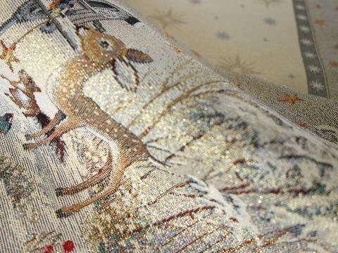 Bieżnik gobelinowy świąteczny 40x100 cm sarenka, lisek, zajączek  wz 235 SlodkieSny