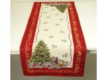 Bieżnik gobelinowy świąteczny 40x100 cm choinka w ramce czerwonej nr sw 206  SlodkieSny
