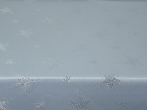 Obrus świąteczny 140x240 cm srebrna gwiazda SlodkieSny  plamoodporny ząbek dwustronny