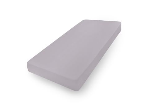 Prześcieradło jersey z laycrą 140x200 + 30 cm z gumką jasnoszare  lycra