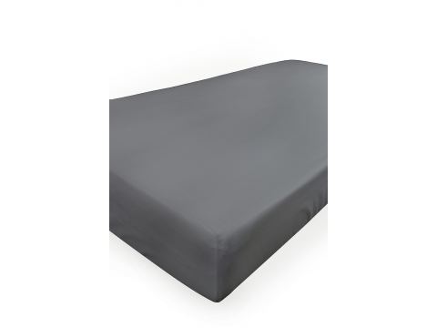 Prześcieradło jersey z laycrą 140x200 + 30 cm z gumką grafitowe lycra