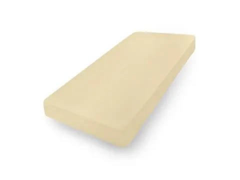 Prześcieradło jersey z laycrą 160x200 + 30 cm z gumką kremowe lycra