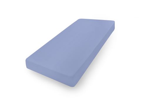 Prześcieradło jersey z laycrą 180x200 + 30 cm z gumką niebieskie  lycra