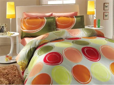 Komplet pościeli satynowej Optimum Green  160x200